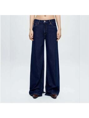 RE/DONE Indigo Flow Low Rider Loose Jeans Size 29 NWT